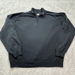 Wilke Rodriguez Sweater Mens 2XL 1/4 Zip Black Mock Neck Pullover CozyCore